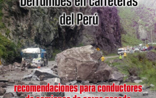 Derrumbes en carreteras del Perú